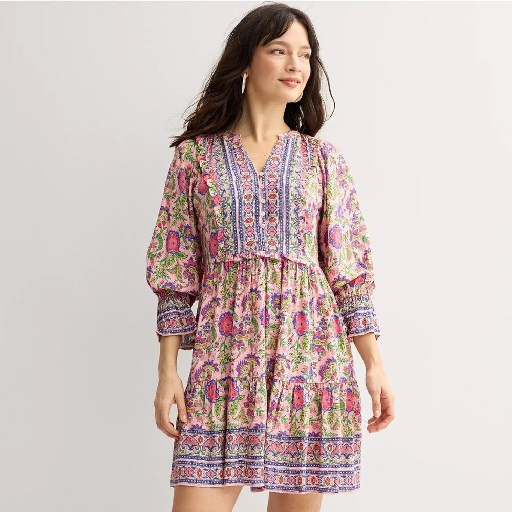Farmer's Market Floral Bohemian Dress Women's Size Small New Cottagecore - Picture 9 of 9